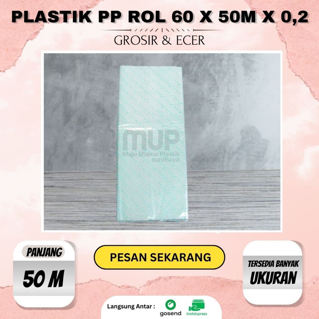Plastik PP Roll Sapu Jagad / Plastik Bening Roll Tebal 02 / PP Roll 02x60 Plastik Snack gulungan 50 