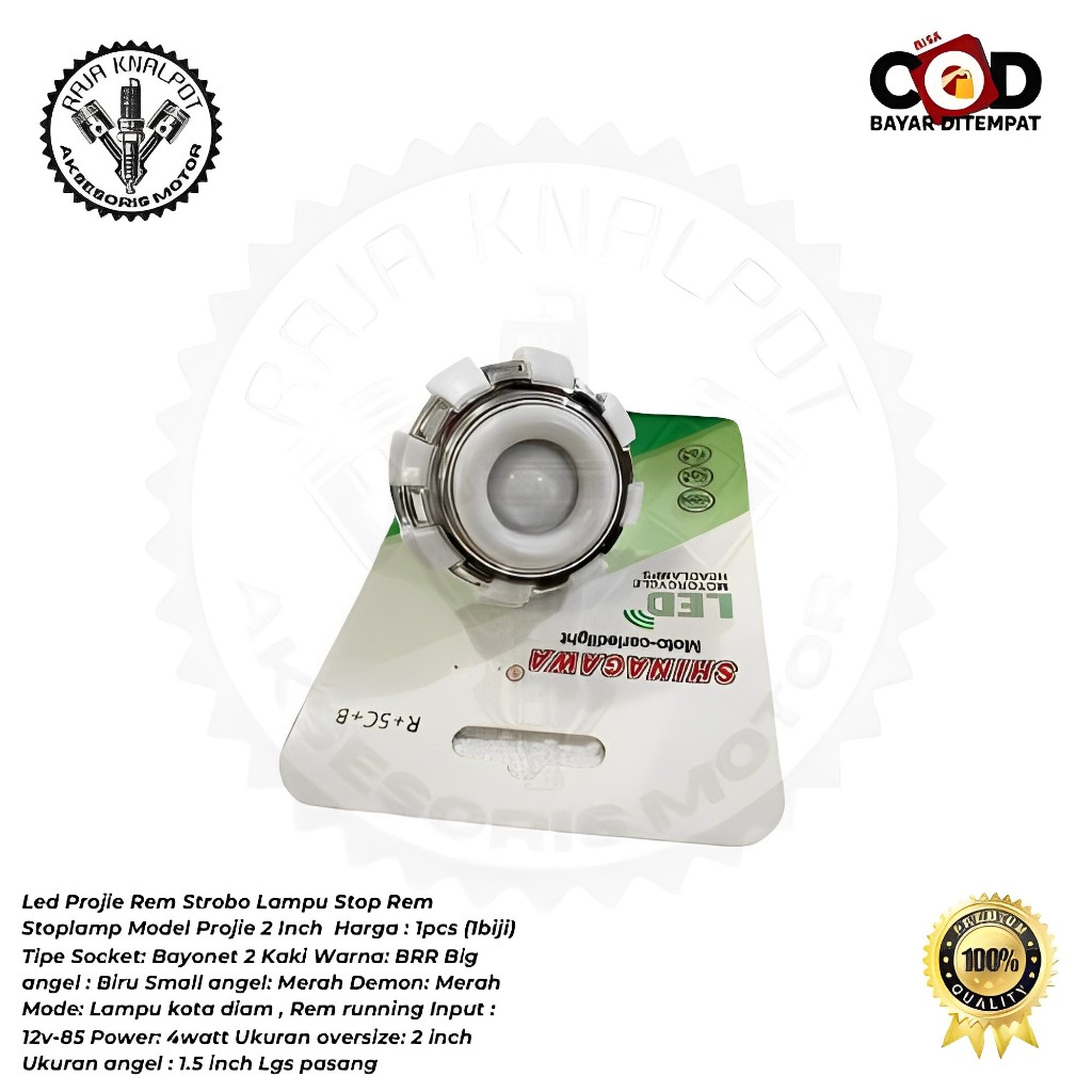 Lampu Projie Stop Strobo Universal Rem Motor Bulat RGB Bebek-Matic UNIVERSAL