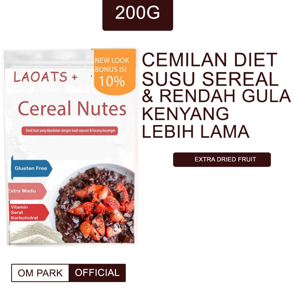 

Sereal Diet Makanan Diet Rendah Kalori Pengganti Makan Susu Diet Pelangsing Penurun Berat Badan Cereal Diet Laoats (200G)