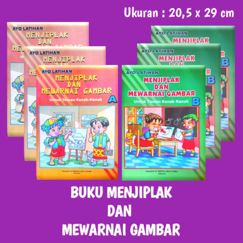 ORI | BUKU MENJIPLAK DAN MEWARNAI GAMBAR | BUKU ANAK TK, PAUD