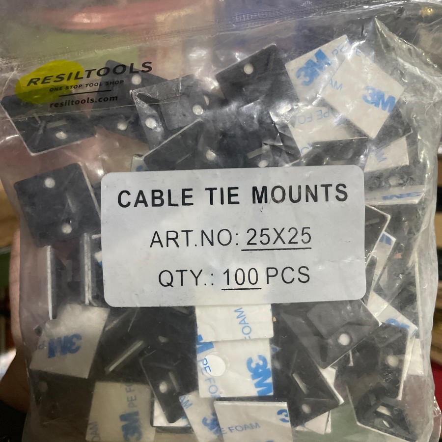Tie Mount 25x25 Merk 3M Hitam