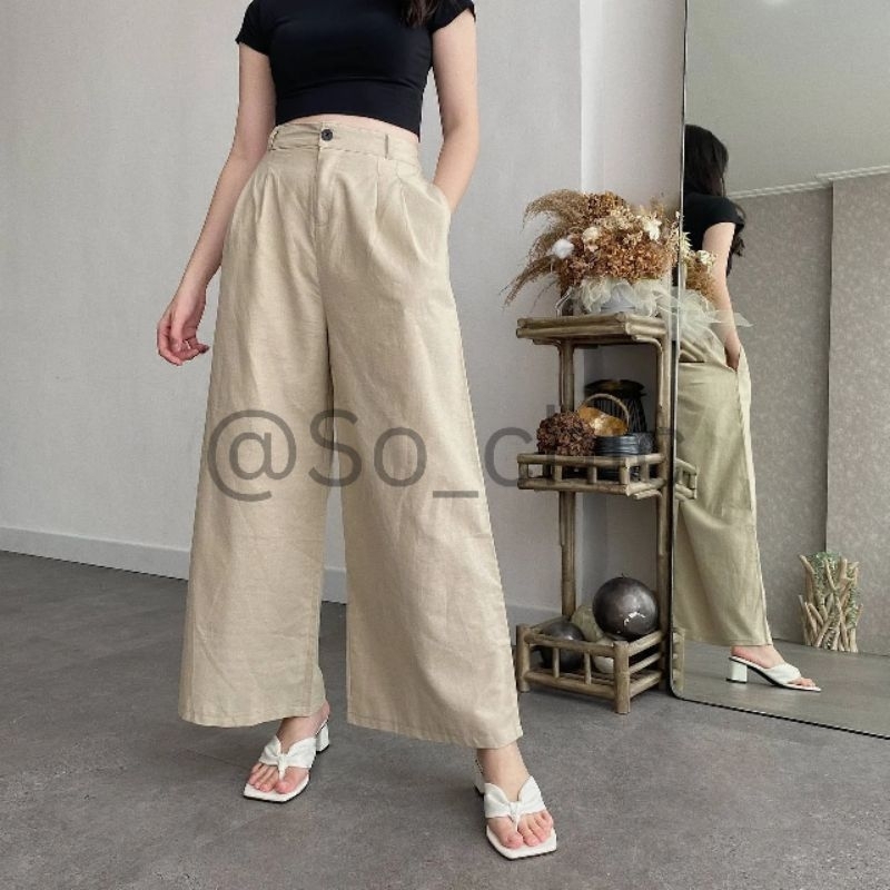 Chilli Cullote Linen Highwaist Jumbo