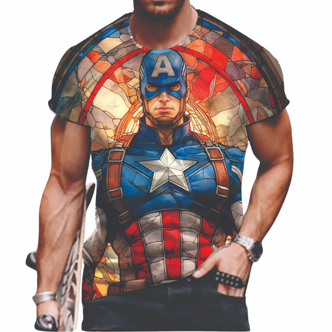 KAOS TAG THAILAND MARVEL MOZAIC MIX AOP (ALL OF PRINT) | FULLPRINT T-SHIRT | KAOS COWOK KEREN Unisex