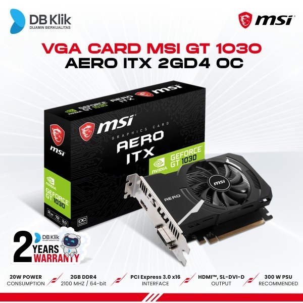 Vga Card MSI GT 1030 AERO ITX 2GD4 OC - GT1030