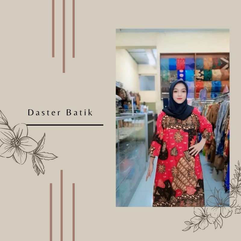 Daster Batik lengan pendek kekinian model sleting depan
