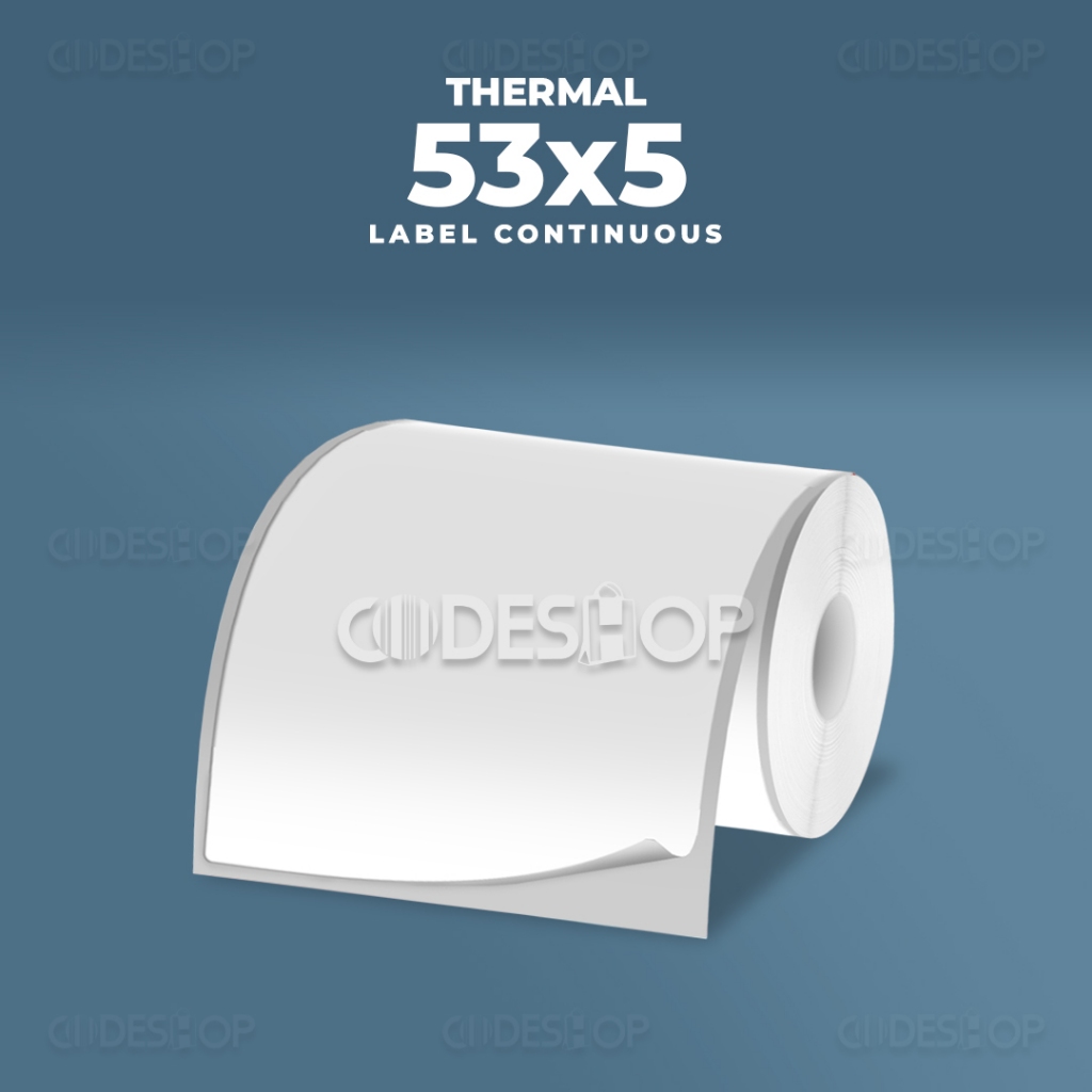 

Label Kertas Termal 53x5M / 53x5 / 53 x 5 M Coreless Continuous