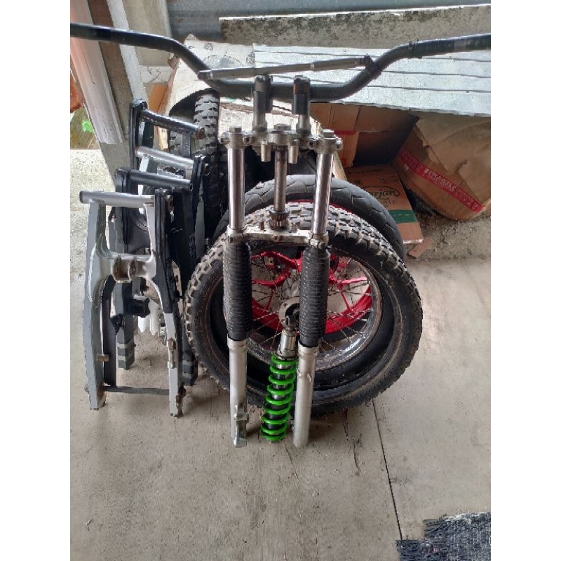 shock skok sekok depan teleskopik klx 150 SIM 4 original copotan motor