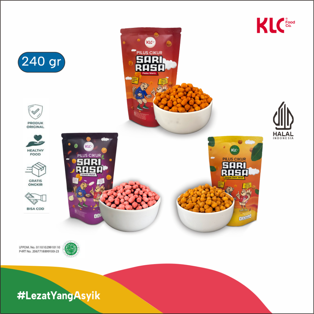 

Pilus Cikur / Sari Rasa 80gr Mix Varian Pedas - 3 Pcs