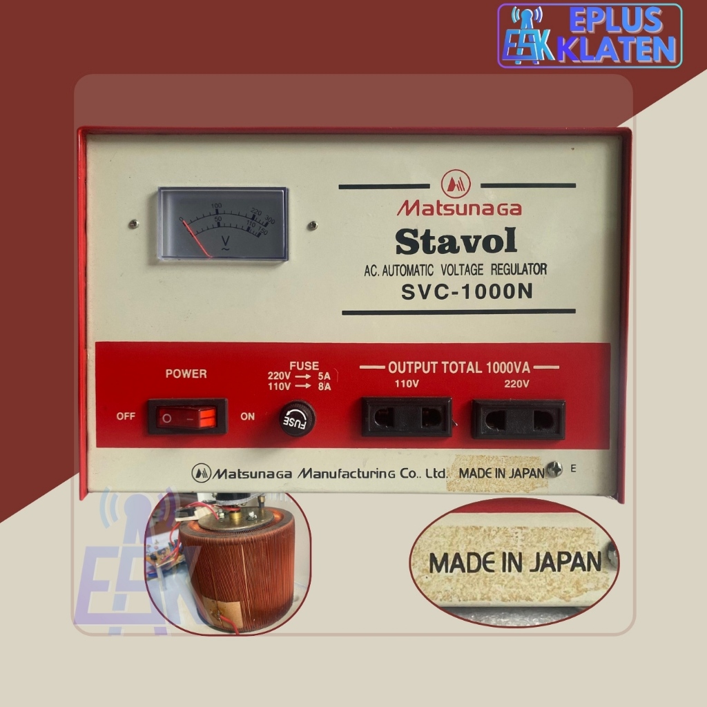 matsunaga matsuviva stabilizer 1000va japan stavolt 1000w svc1000n PS195