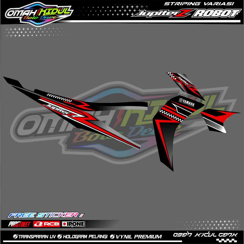 STRIPING VARIASI MOTOR JUPITER Z ROBOT / STICKER LIST VARIASI YAMAHA JUPITER Z ROBOT