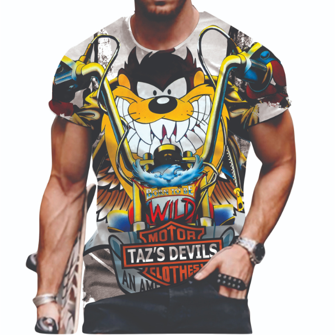 KAOS TAG THAILAND TAZMANIA MOTOR DEVILS AOP (ALL OF PRINT) | KAOS CARTOON KARTUN ANIME KOMIK COMIC F