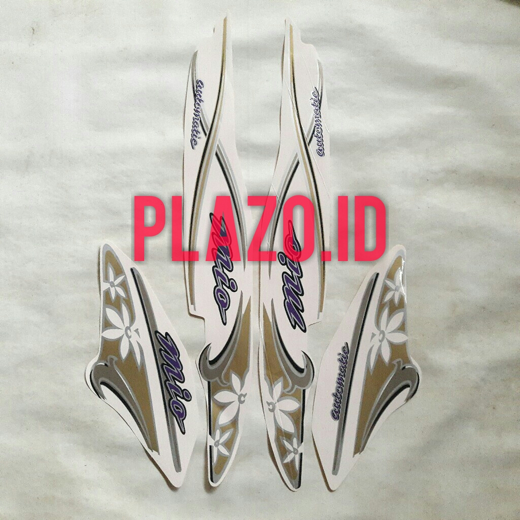 stiker striping lis motor yamaha mio sporty 2004 putih