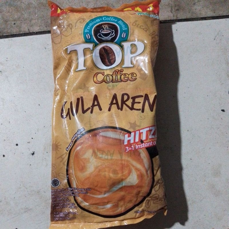 

TOP coffee gula aren 198g(6+3)sachet x 22g dan Top Cappucino 225g (6+3)sachet x 25g