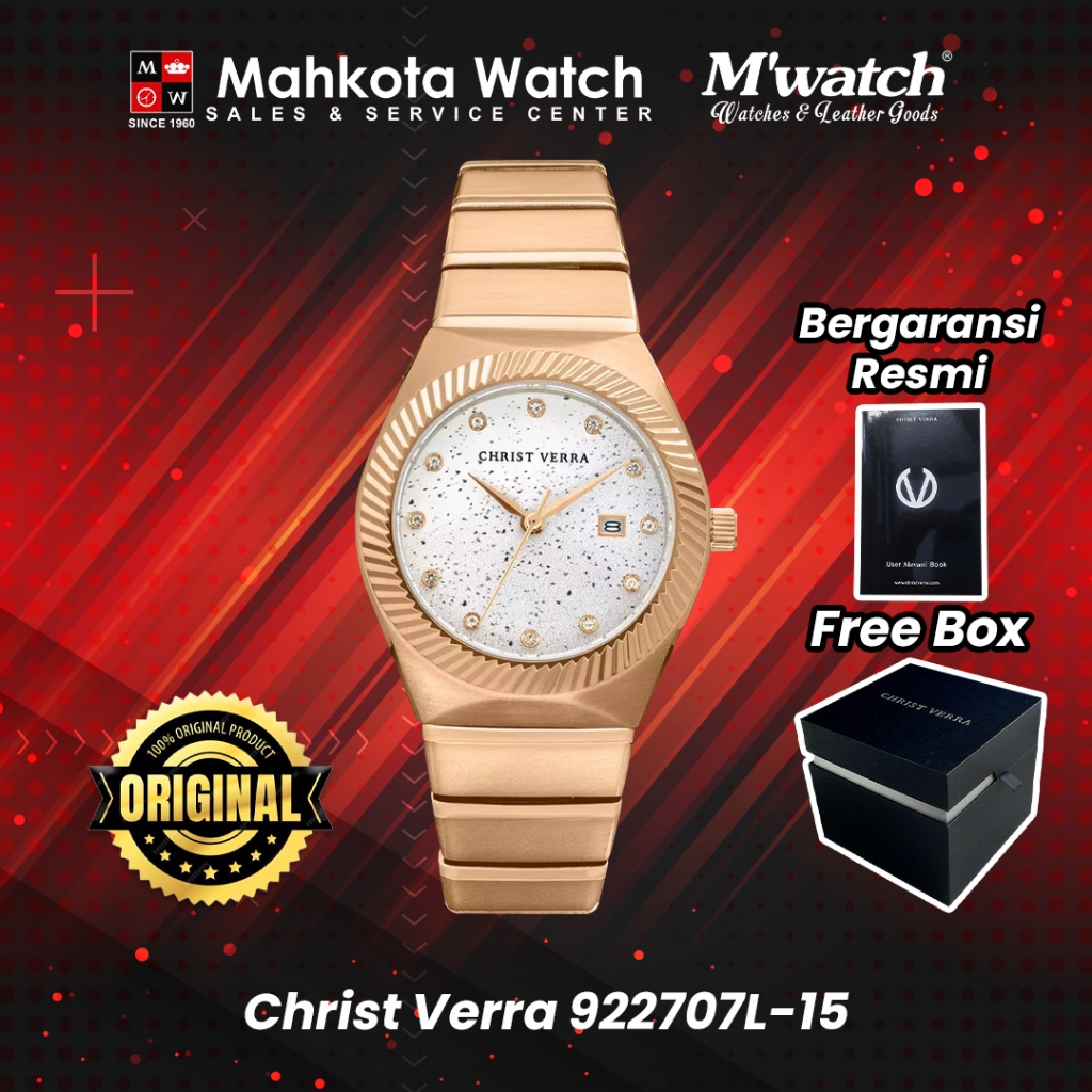 JAM TANGAN WANITA CHRIST VERRA 922707L-15 SLV ORIGINAL