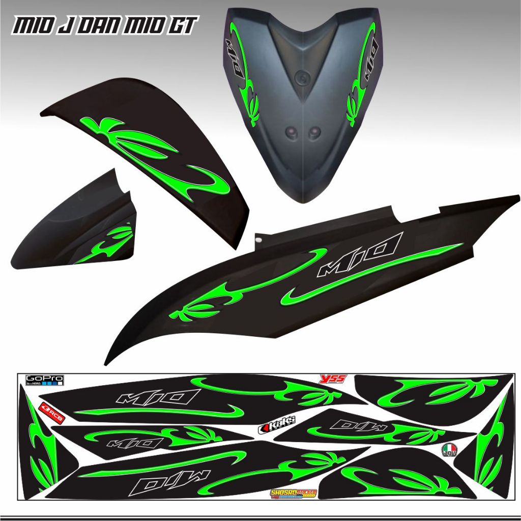 Striping MOTOR mio GT / VARIASI stiker mio gt / variasi striping MOTOR MIO J STIKER