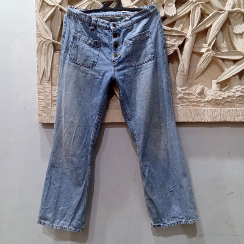 Celana Panjang Jeans Wanita Brand Zara Woman Original Preloved / Celana Panjang Jeans Wanita Branded