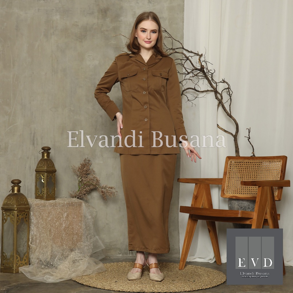 Murah Blazer Wanita Baju Kerja Seragam Pdh Pns Pemda Guru Asn Atasan Kantong Dua Dada Kode 7005