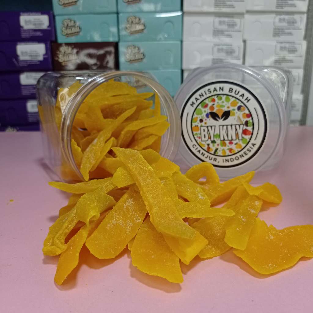

RB MANISAN MANGGA KERING KEMASAN TOPLES 400ML MANGGA CIREBON MANISAN BUAH CIANJUR BY KNY