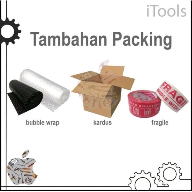 

Tambahan packing KARDUS n BUBBLE WARP