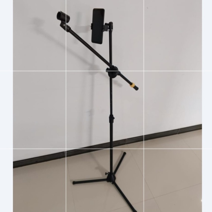 Terbaru 88 Stand Mic PANJANG Maruni 2 Holder Mic bahan TEBAL HITAM HOLDER MIC HP