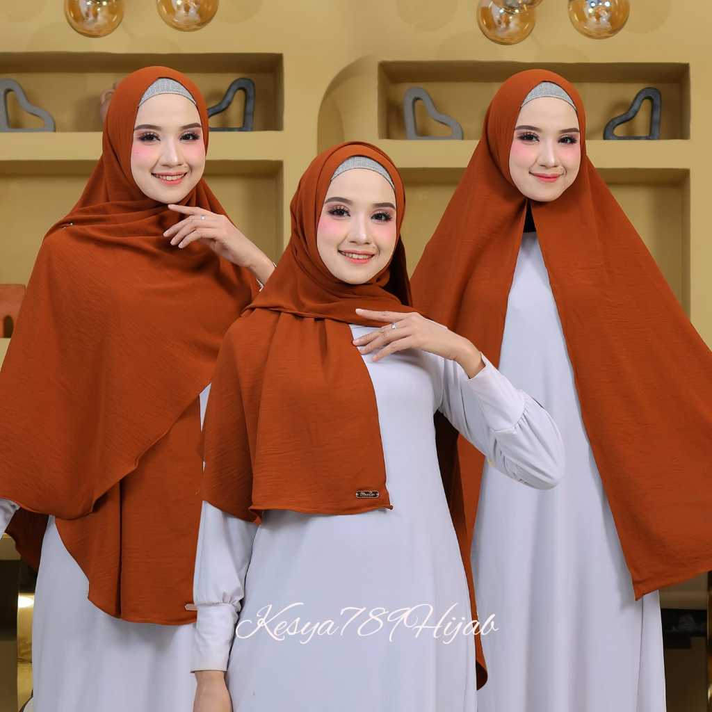 RB Hijab Pashmina Oval Crinkle Syar'i 200cm Anti Ngatung