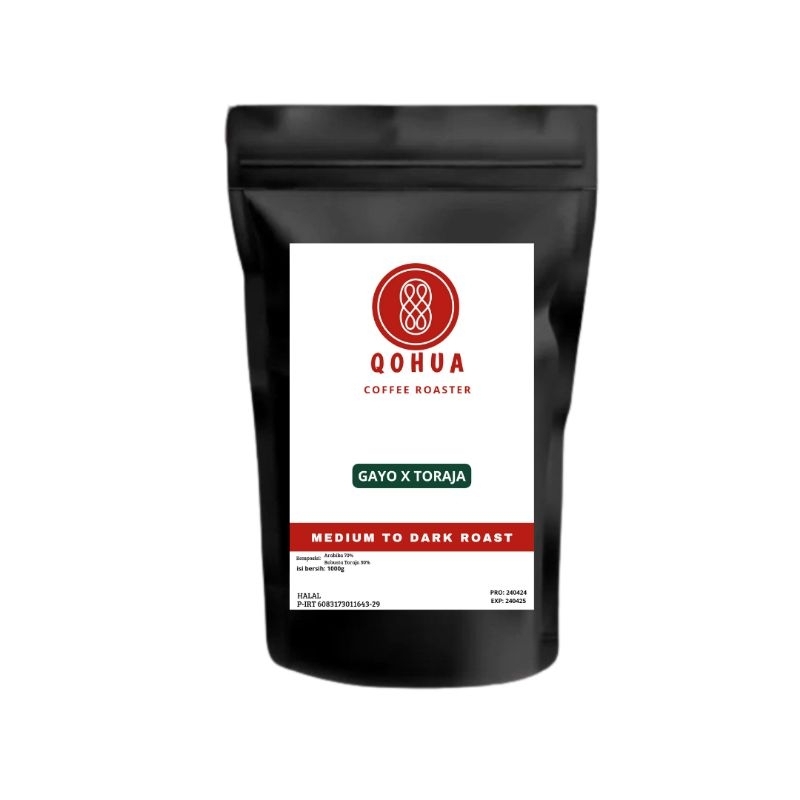 

Kopi House blend Arabika Gayo x Robusta Toraja 1KG biji dan bubuk Grade 1