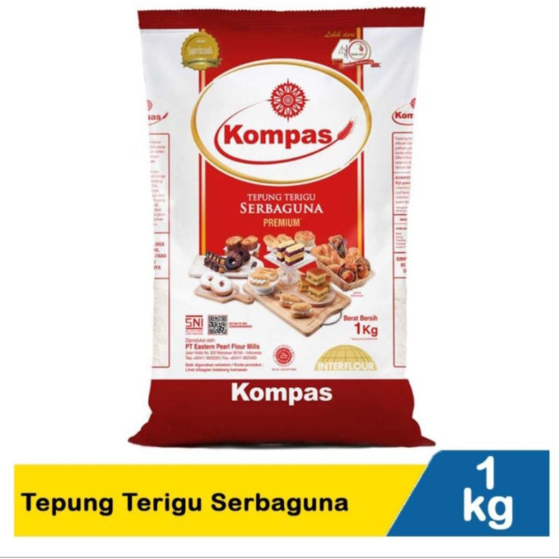 

KOMPAS TEPUNG TERIGU 1 KG (PROTEIN SEDANG)