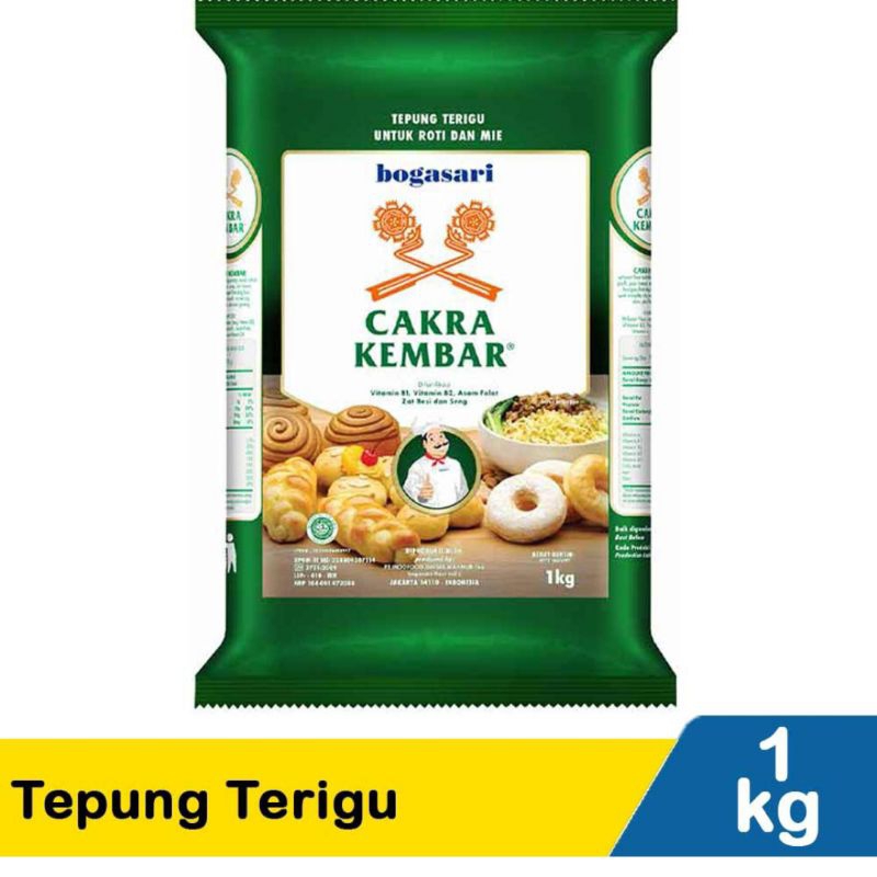 

CAKRA KEMBAR TEPUNG TERIGU 1 KG (PROTEIN TINGGI)