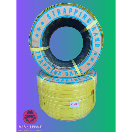 

Strapping Band 15mm Warna Kuning Berat 8Kg Tali Strap