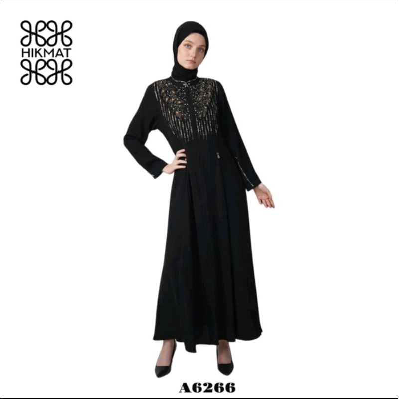 Abaya Hikmat Fashion Ori A6266 Black