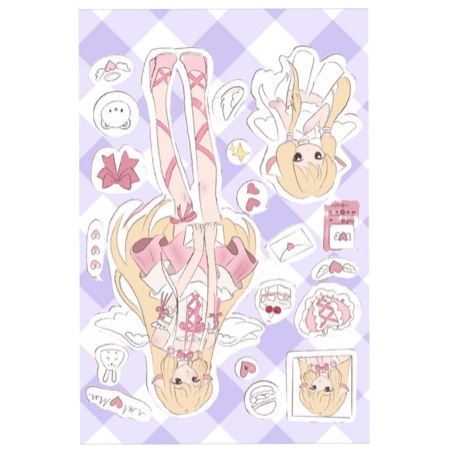 

1 pcs Sticker Kawai Girl /Anime