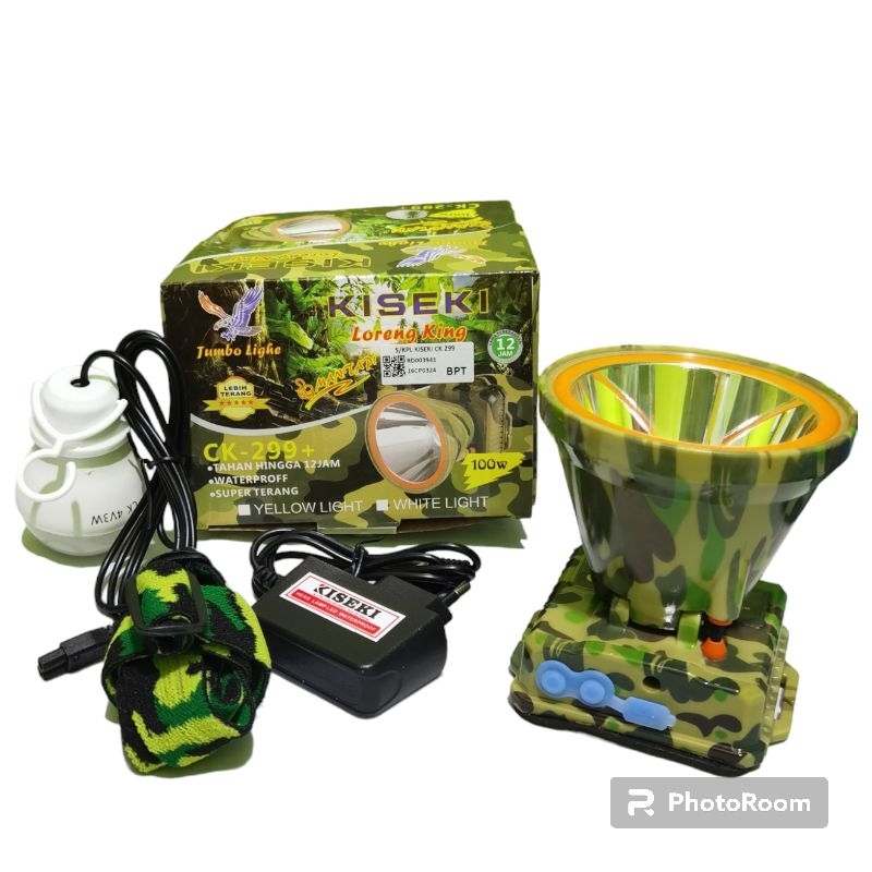 senter Kepala KISEKI 100W CK-299+ free bohlam Original 100 %