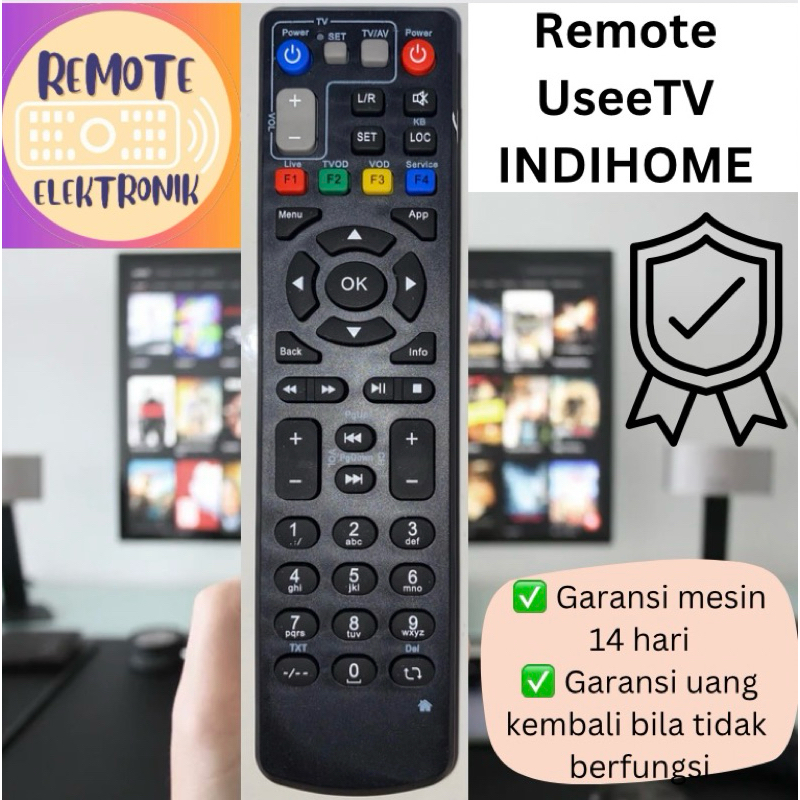 REMOTE STB UseeTV INDIHOME GRADE ORIGINAL.
