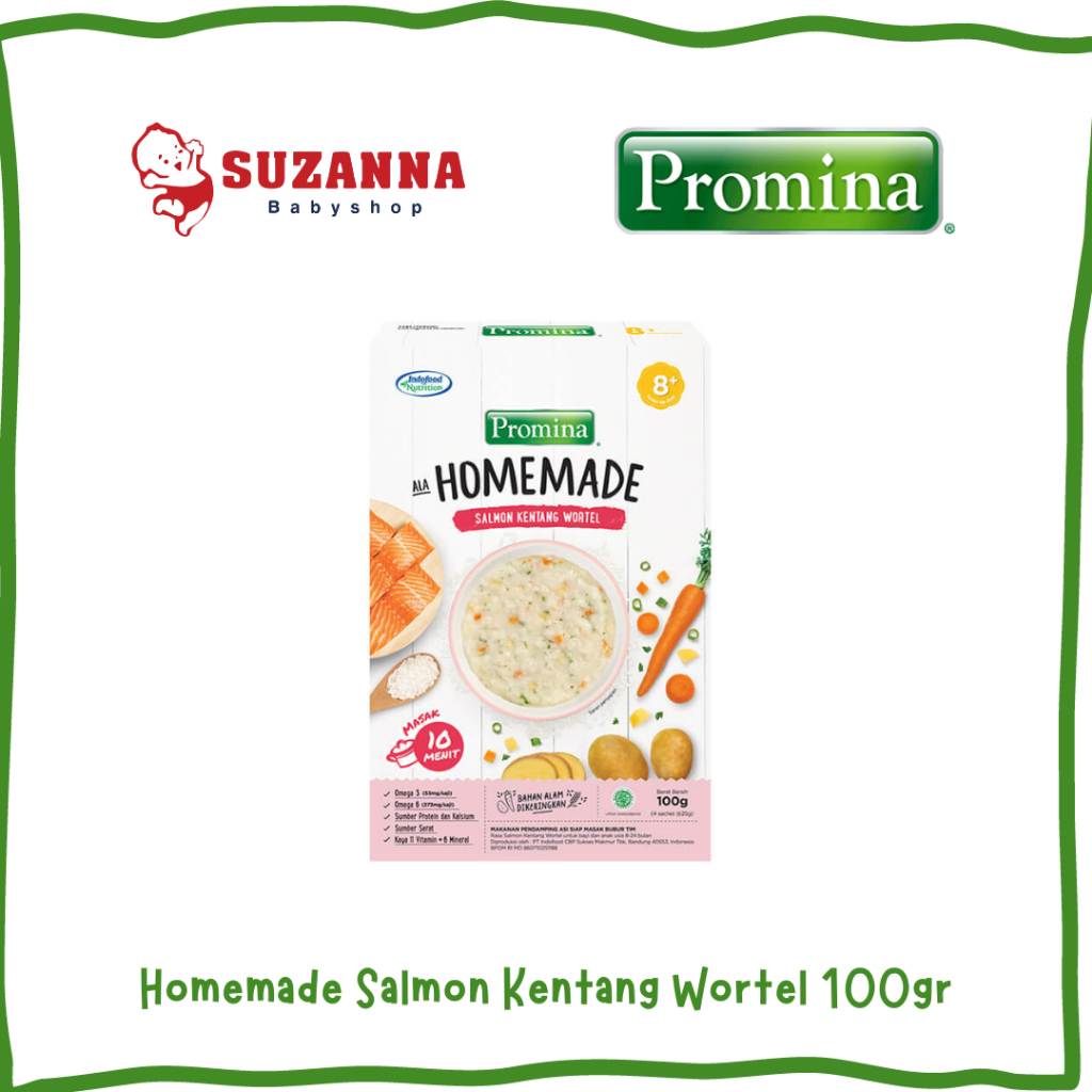 Promina 8+ Homemade Bubur Salmon Kentang Wortel Box 100gr - Bubur Bayi