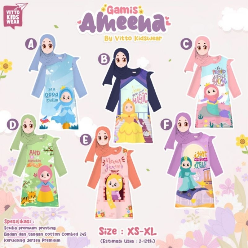 Gamis Ameena By. Vitto kidswear