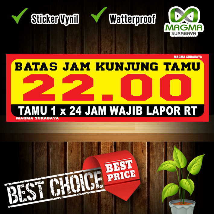 

Stiker batas Jam Kunjung Tamu Jam 22 - Kost kostan