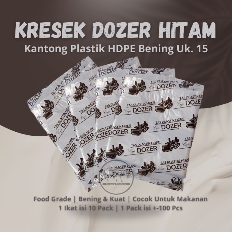 Kantong Kresek Dozer Hitam Uk.15 Plastik Bening