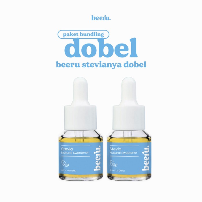 

Beeru Pemanis Stevia Natural Sweetener Paket Dobel 15 mL x2