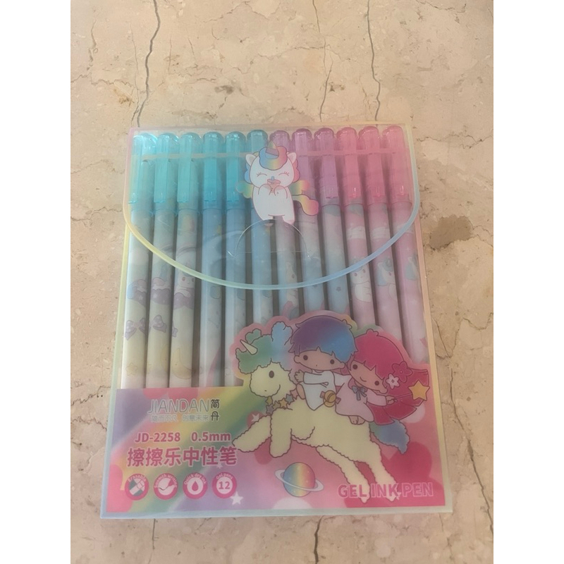 

ERASA LE GEL INK PEN PULPEN PENA RAINBOW COLORFUL BISA DIHAPUS ISI 12