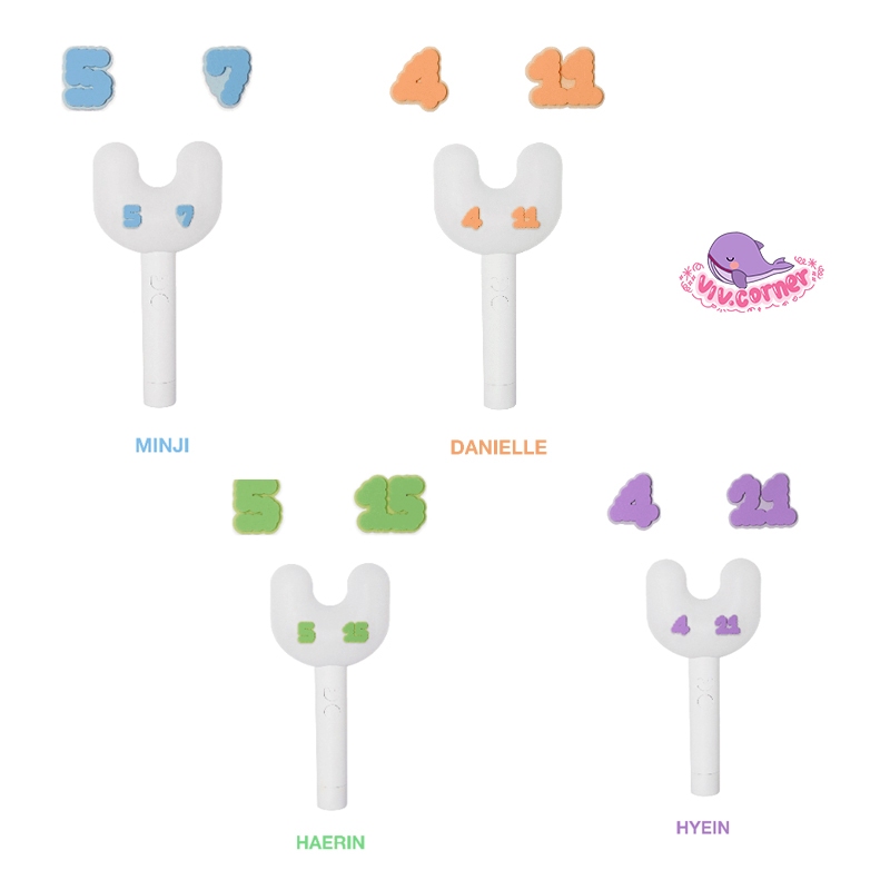 New Jeans Regular & Birthday Lightstick Parts  - LS Light Stick - Minji, Haerin, Hanni, Hyein, Danie