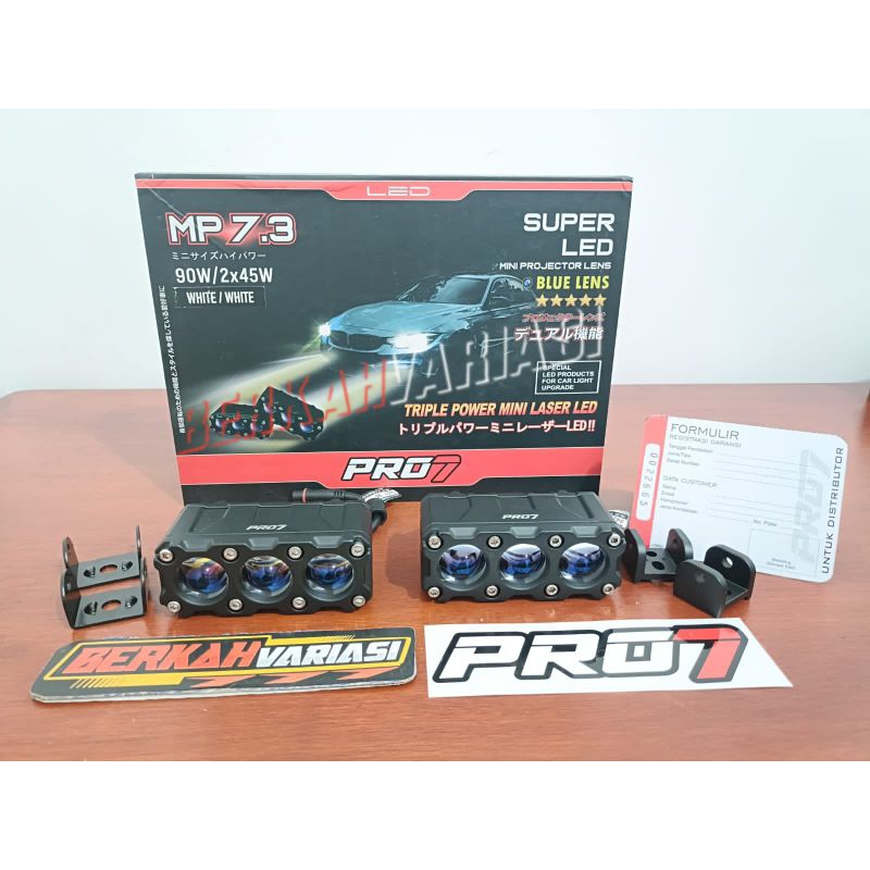 PRO7 MP. 7.3 I MINI LASER PRO7 3 MATA MINI PROJECTOR LASERGUN PUTIH KUNING