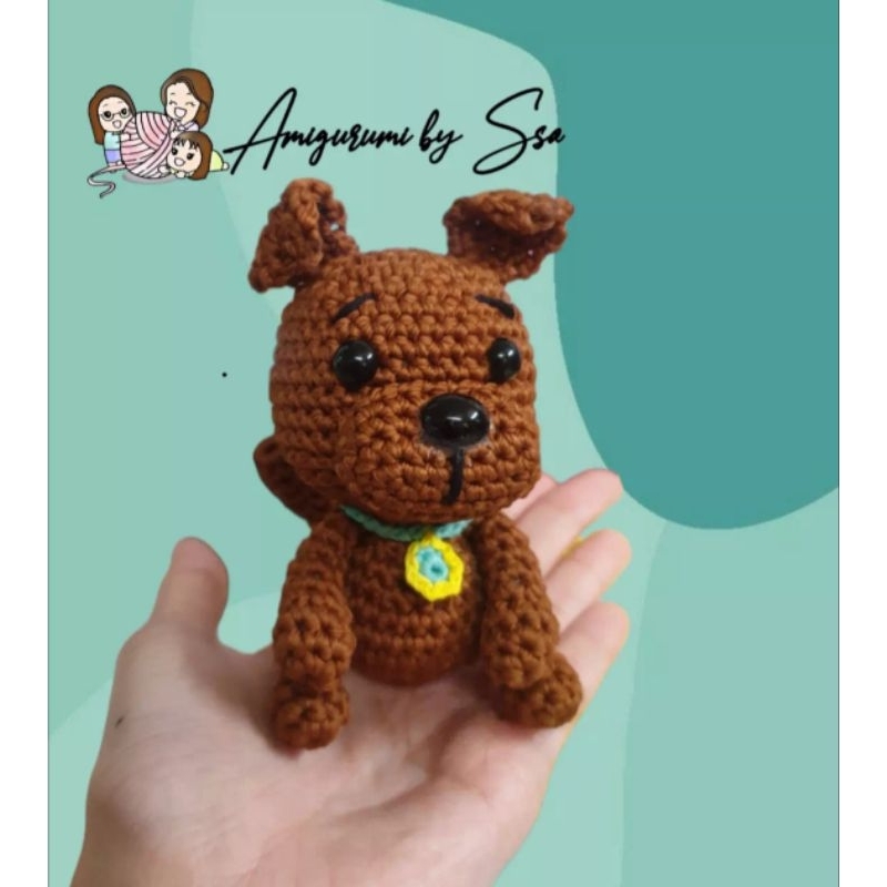 Scooby-Doo Amigurumi Keychain / Gantungan Kunci Boneka Rajut / Handmade