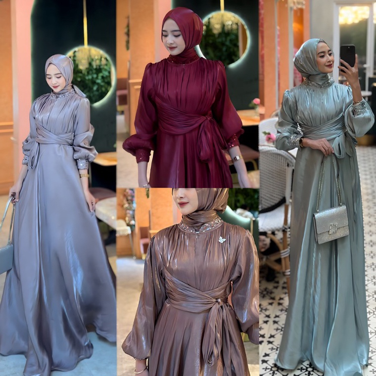 ART Q69I GRATIS HIJAB SHIMMER ARIANA QUINZY DRESS KLOTER 1 EID SERIES