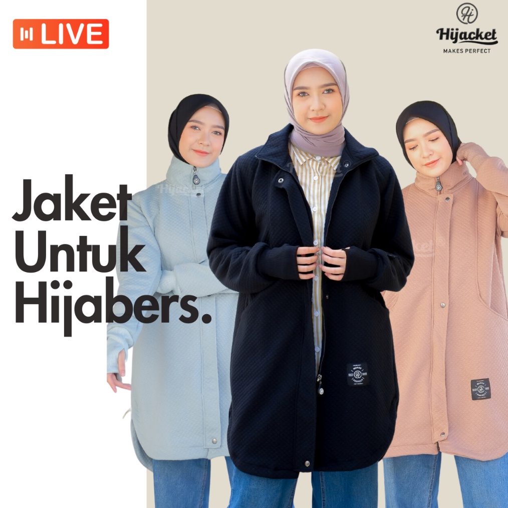 ART W65Y HIJACKET  Jaket Hijaber Marwah  Jaket Wanita Panjang  Outerwear Hijaber  Jaket Panjang Musl