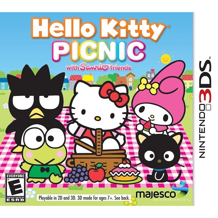 GAME NINTEBNDO 3DS CFW HELLO KITTY PICNIC WITH SANRIO FRIENDS