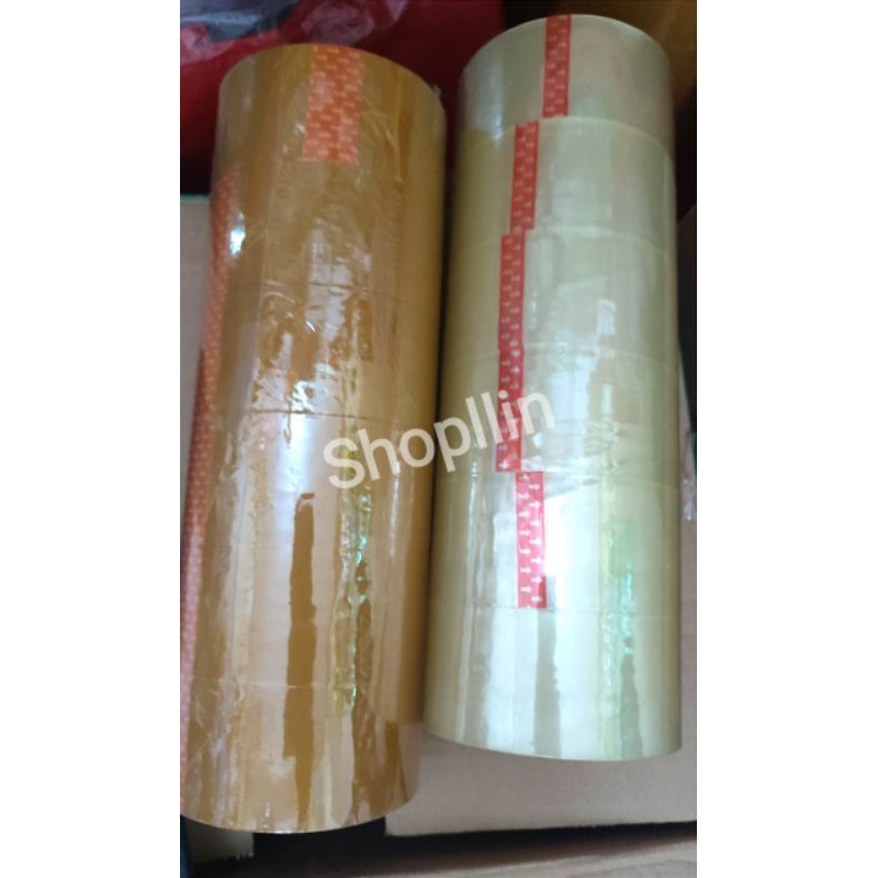 

Lakban 48mm 90Yard / 2inc Lakban packing Cokelat Bening / isolasi tape