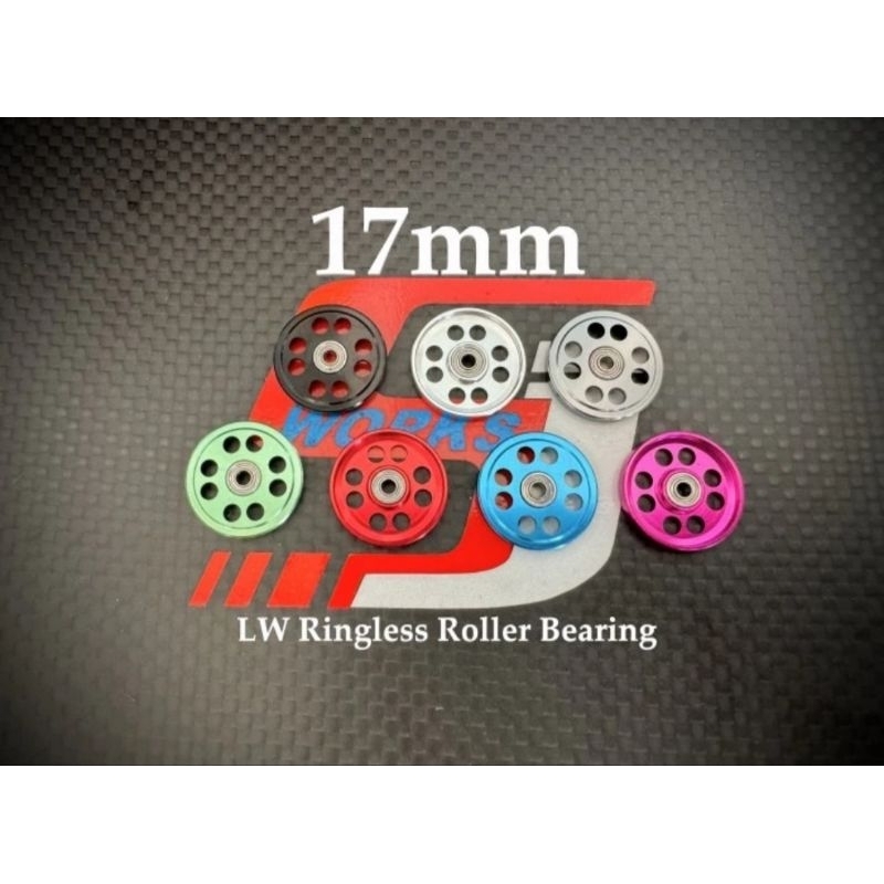 Rep Tamiya 95563, 17mm LW Ringless Roller w/ bearing