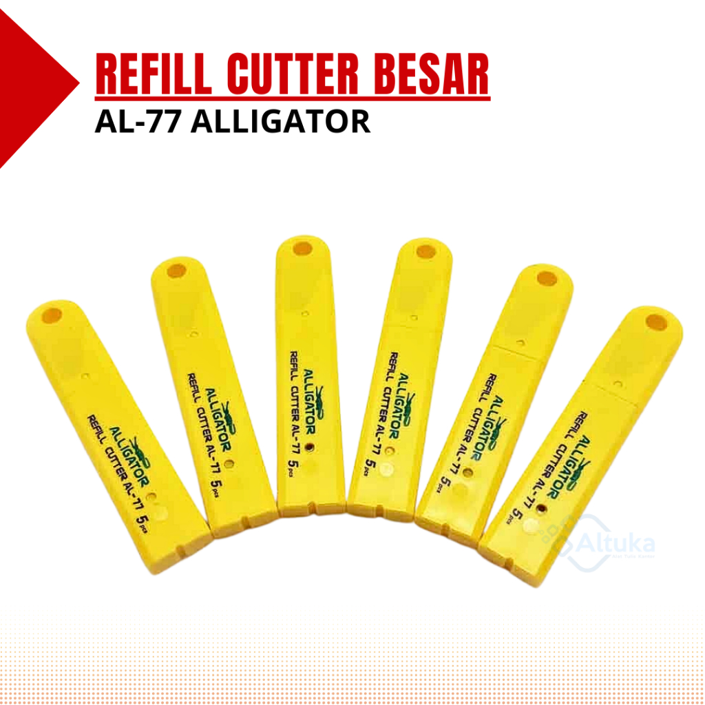 

Refill Cutter / Isi Cutter / Cutter Blade Alligator AL-77 (5pcs)