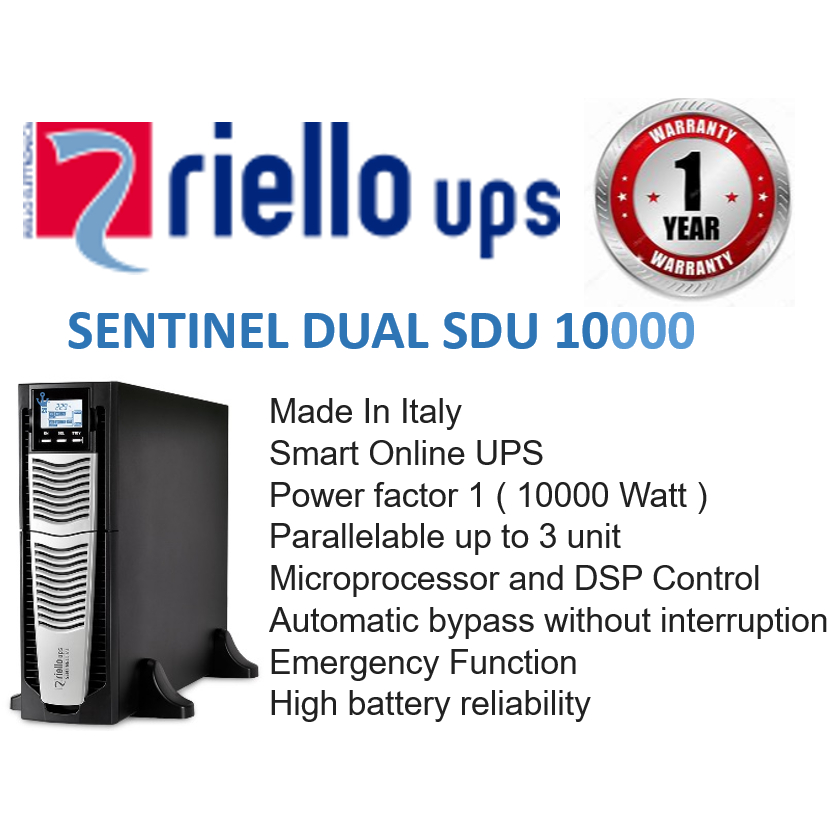 UPS Riello Sentinel Dual SDU 10 Kva / UPS 10000 VA / Smart online UPS Eropa