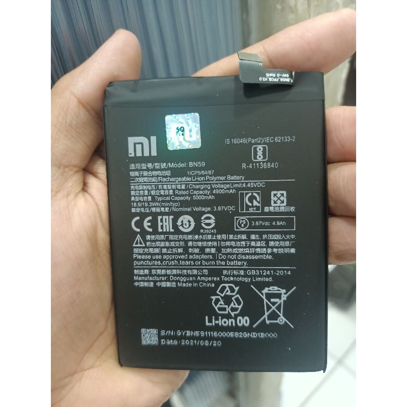 Baterai batre batrai Xiaomi redmi note 10/redmi note 10s/Xiaomi BN59